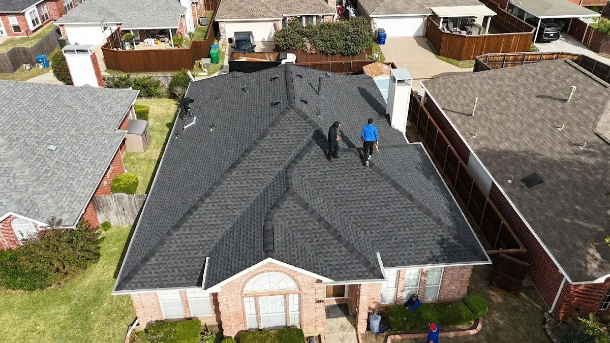 Slate & Tile Roof Repair work in progress on a Sunland Park property